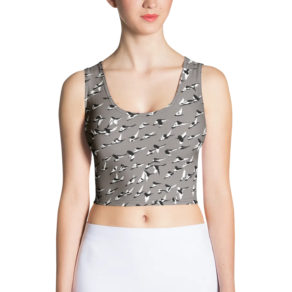 Monochrome Migration on Crop Top — Front