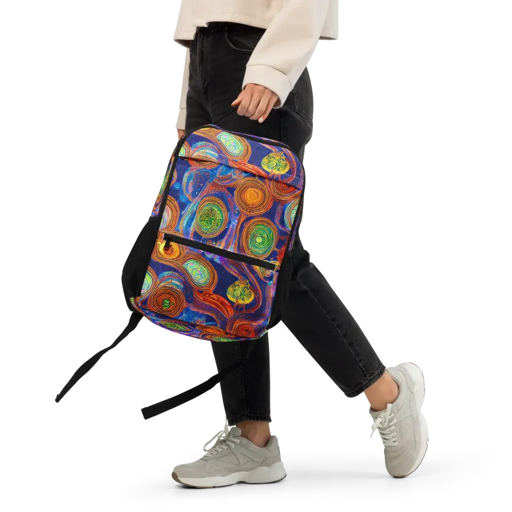 Cobalt Kaleidoscope on Utility Backpack — Front