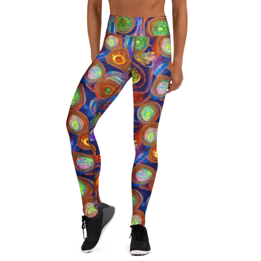 Cobalt Kaleidoscope on a Yoga Leggings