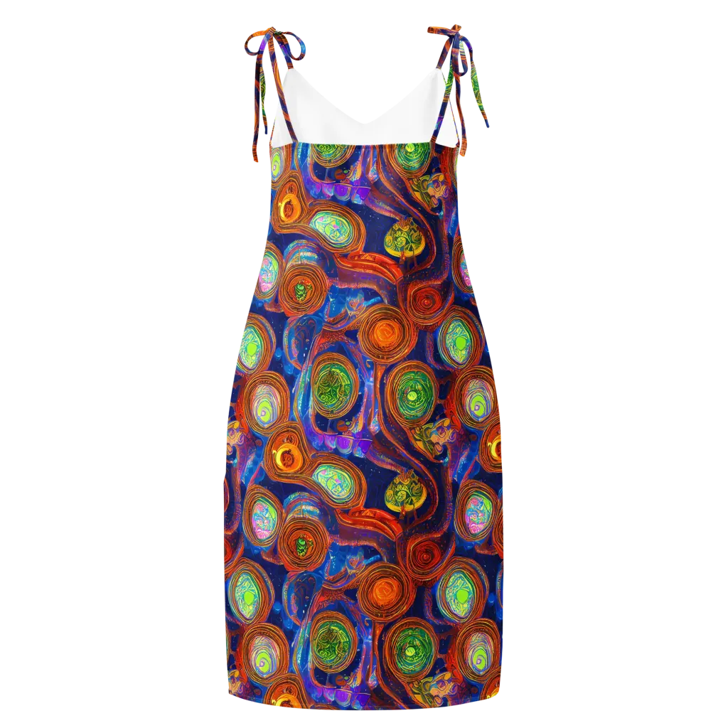 Cobalt Kaleidoscope on Slip Dress — Back