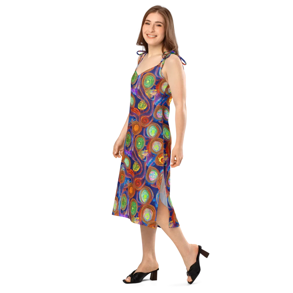 Cobalt Kaleidoscope on Slip Dress — Left Front