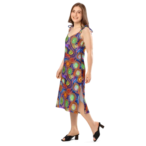 Cobalt Kaleidoscope on a Slip Dress