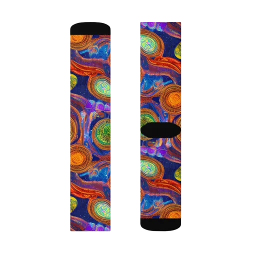 Cobalt Kaleidoscope on a Socks