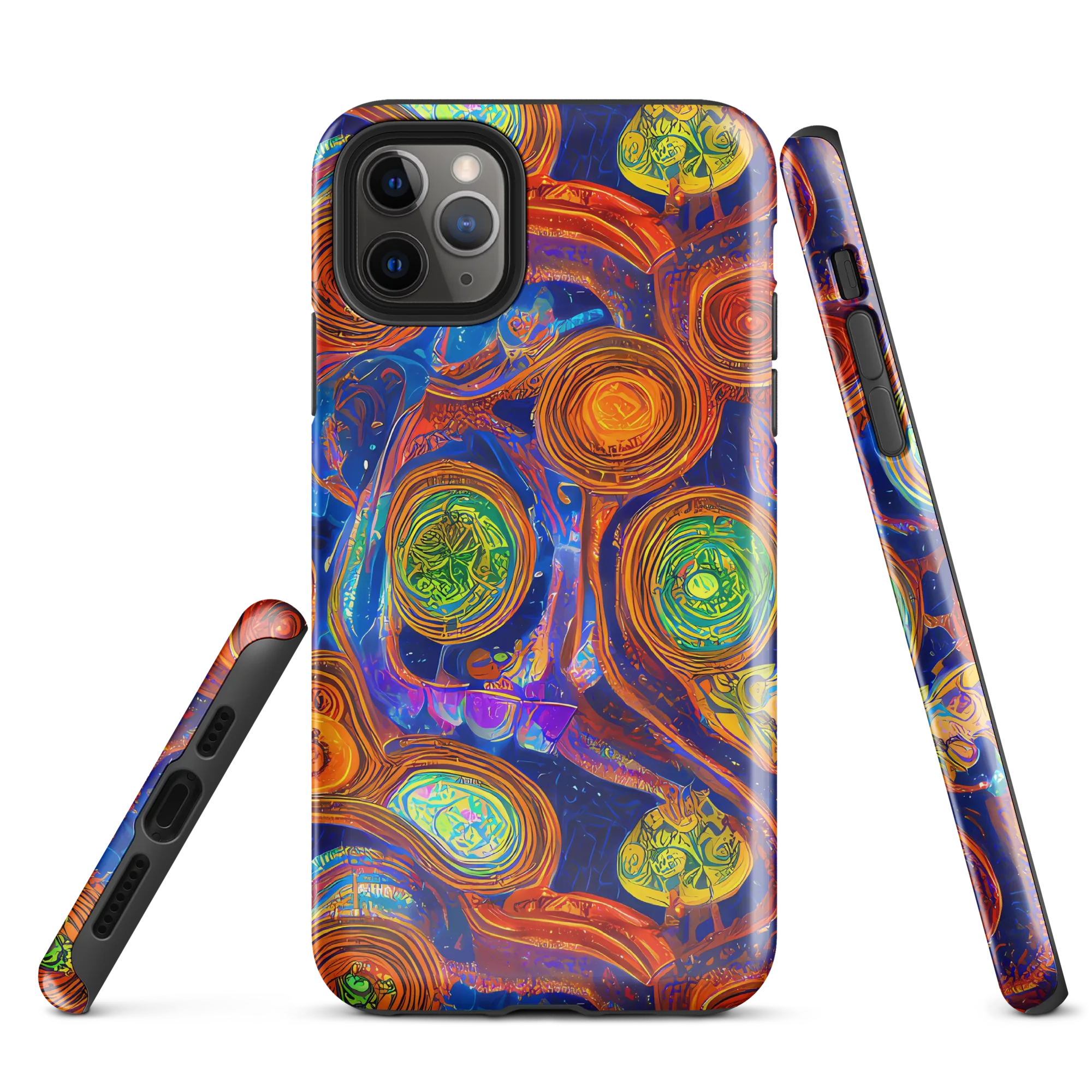 Cobalt Kaleidoscope on Tough Case for iPhone® — Front