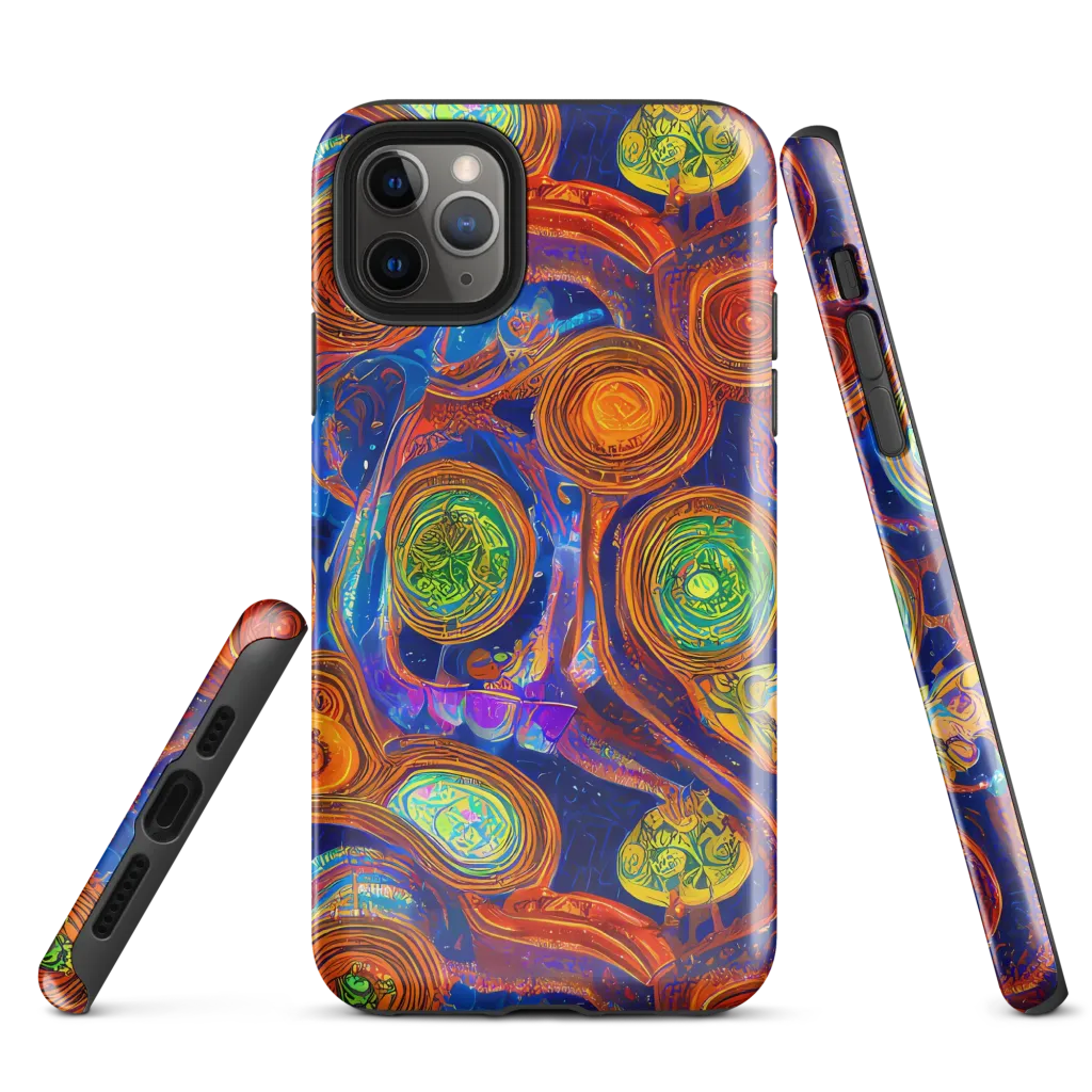 Cobalt Kaleidoscope on Tough Case for iPhone® — Front