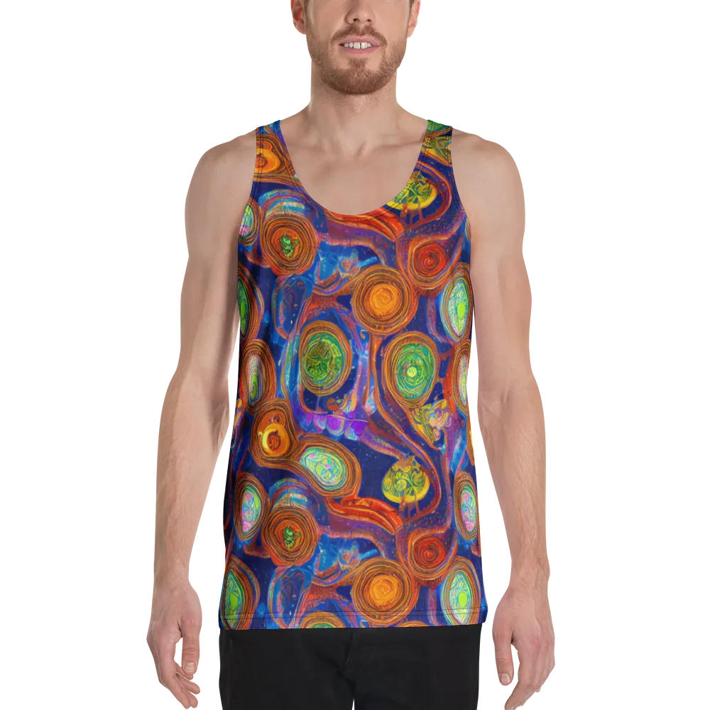 Cobalt Kaleidoscope on Men's Tank Top — Front