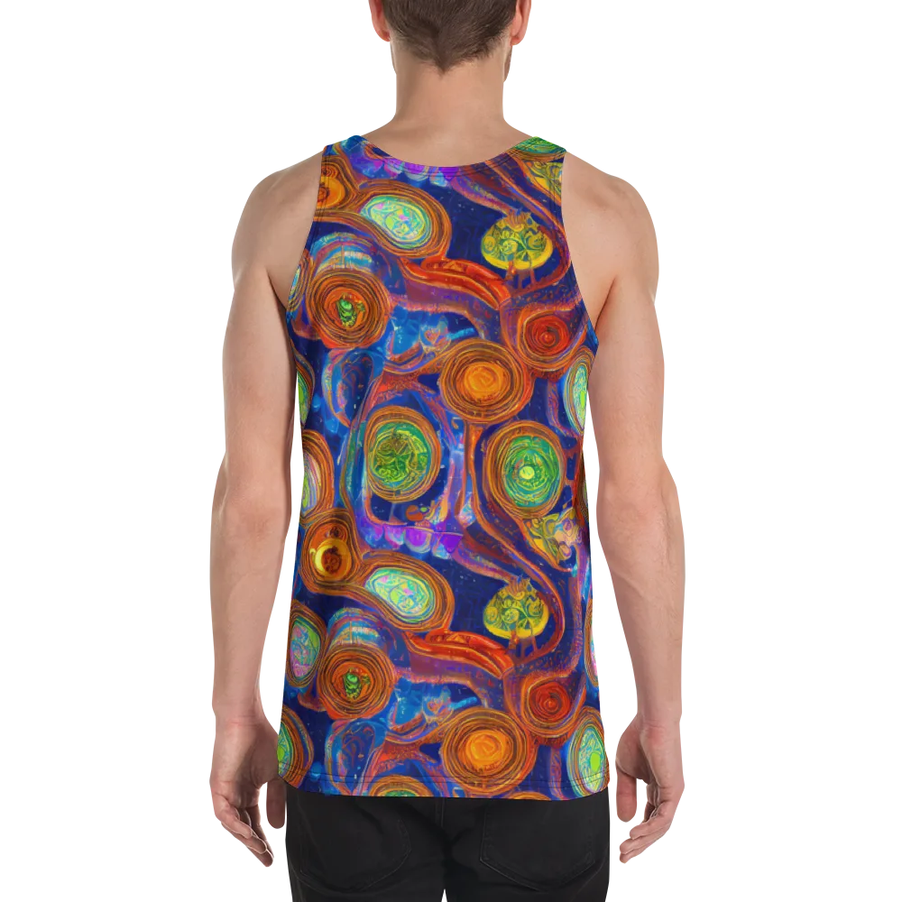 Cobalt Kaleidoscope on Men's Tank Top — Back