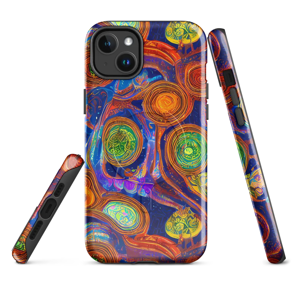 Cobalt Kaleidoscope on MagSafe Tough Case for iPhone® — Front