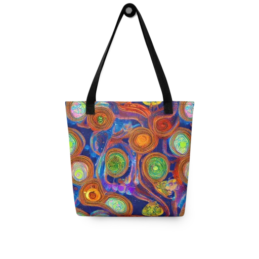 Cobalt Kaleidoscope on a Tote Bag