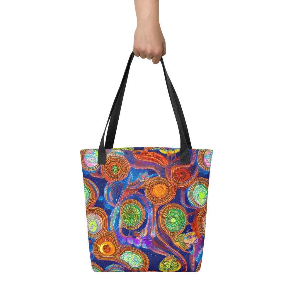 Cobalt Kaleidoscope on Tote Bag — Front