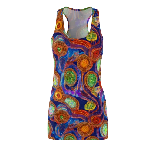 Cobalt Kaleidoscope on a Racerback Dress