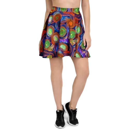 Cobalt Kaleidoscope on a Skater Skirt