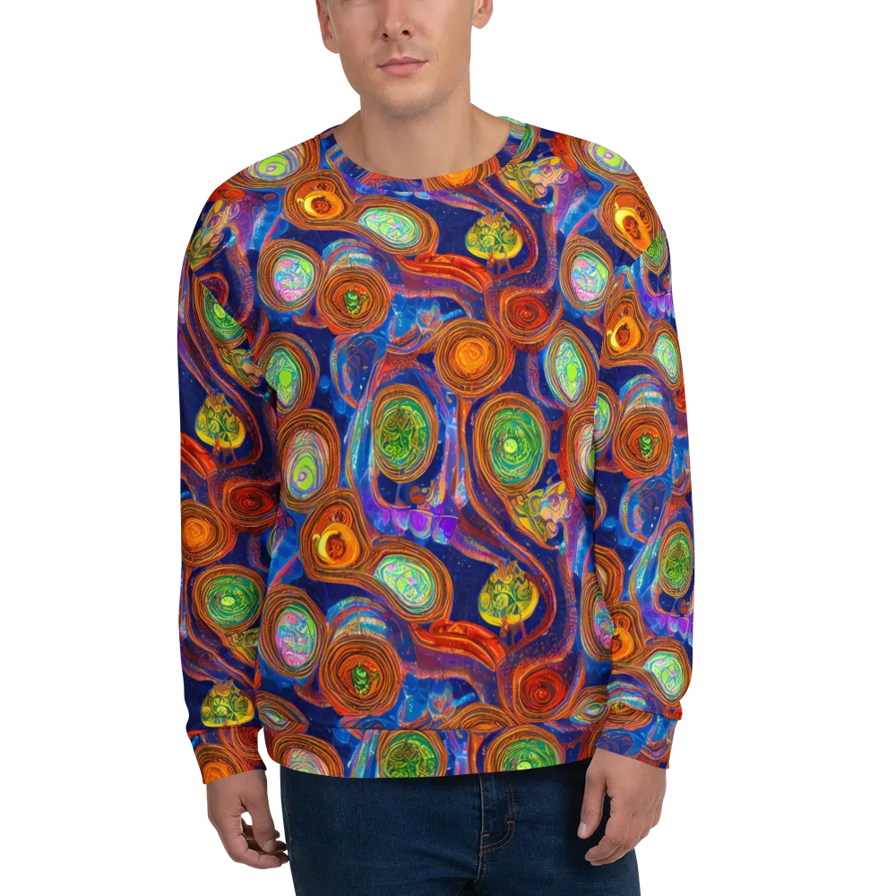 Cobalt Kaleidoscope on Sweatshirt — Front