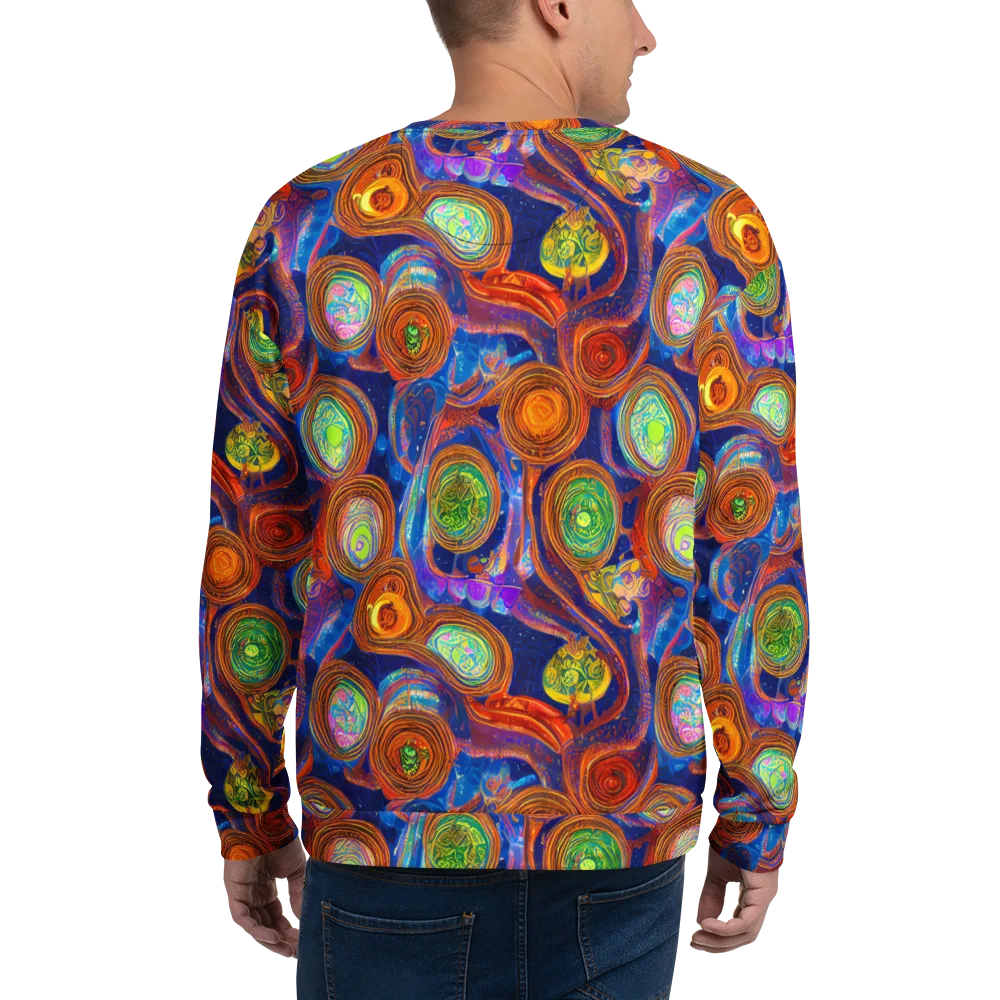 Cobalt Kaleidoscope on Sweatshirt — Back