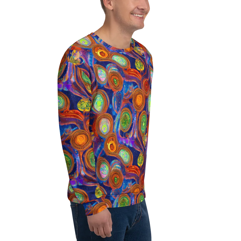 Cobalt Kaleidoscope on Sweatshirt — Right Front