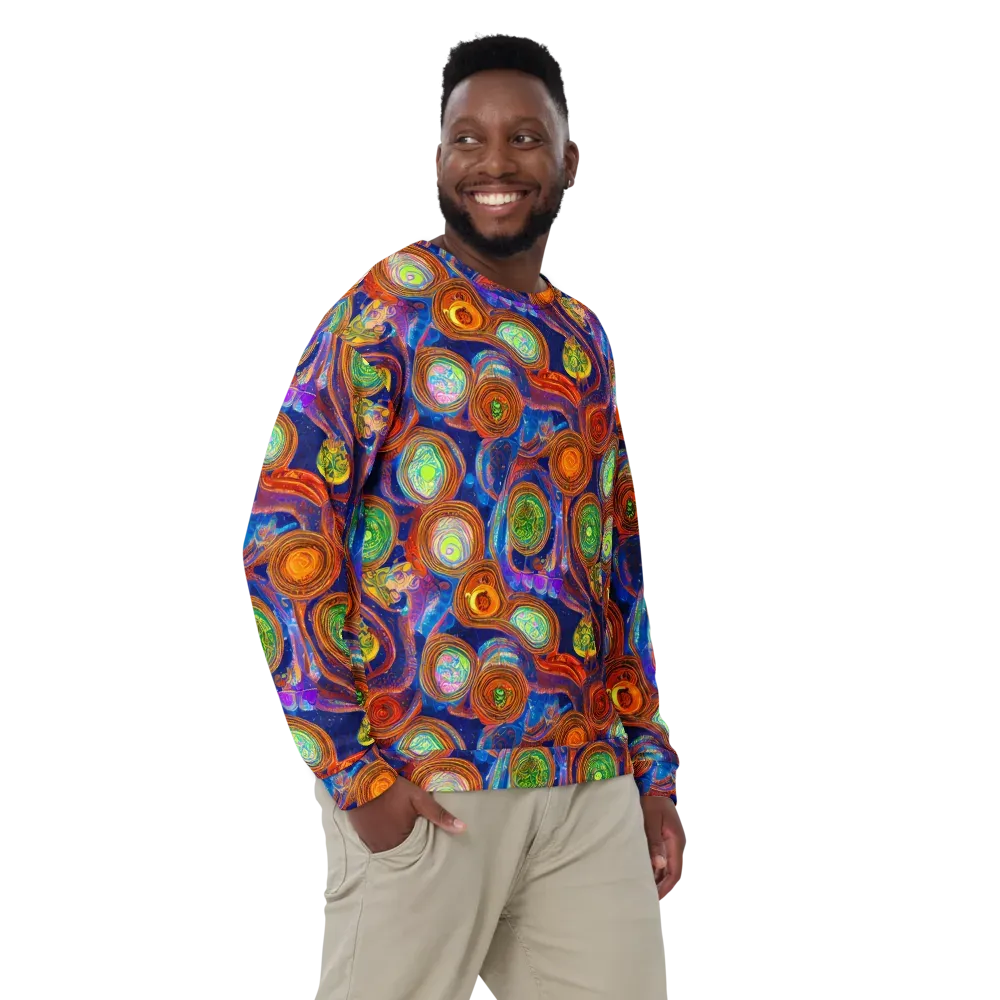 Cobalt Kaleidoscope on Sweatshirt — Front