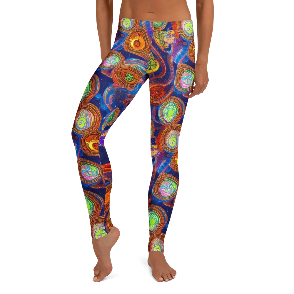 Cobalt Kaleidoscope on Leggings — Front