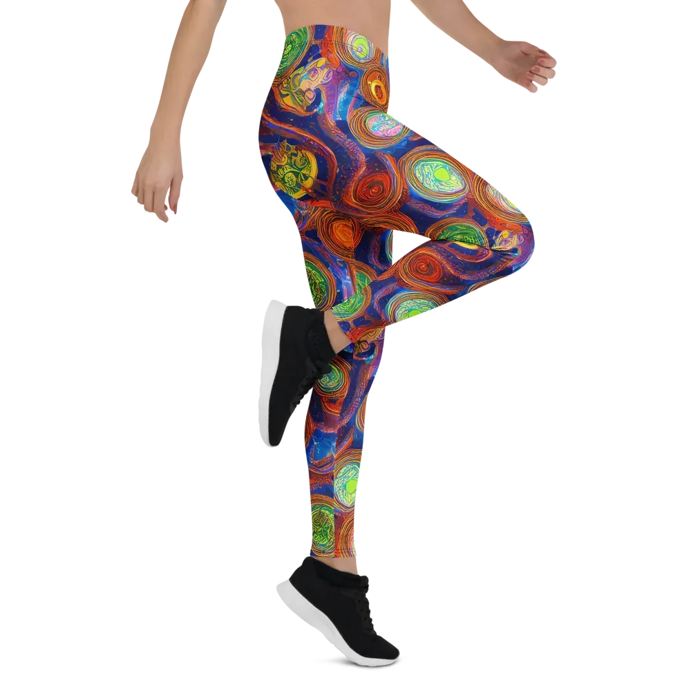 Cobalt Kaleidoscope on Leggings — Right