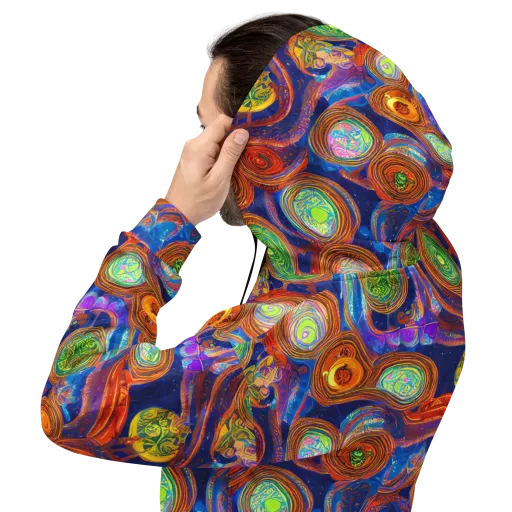 Cobalt Kaleidoscope on a Hoodie