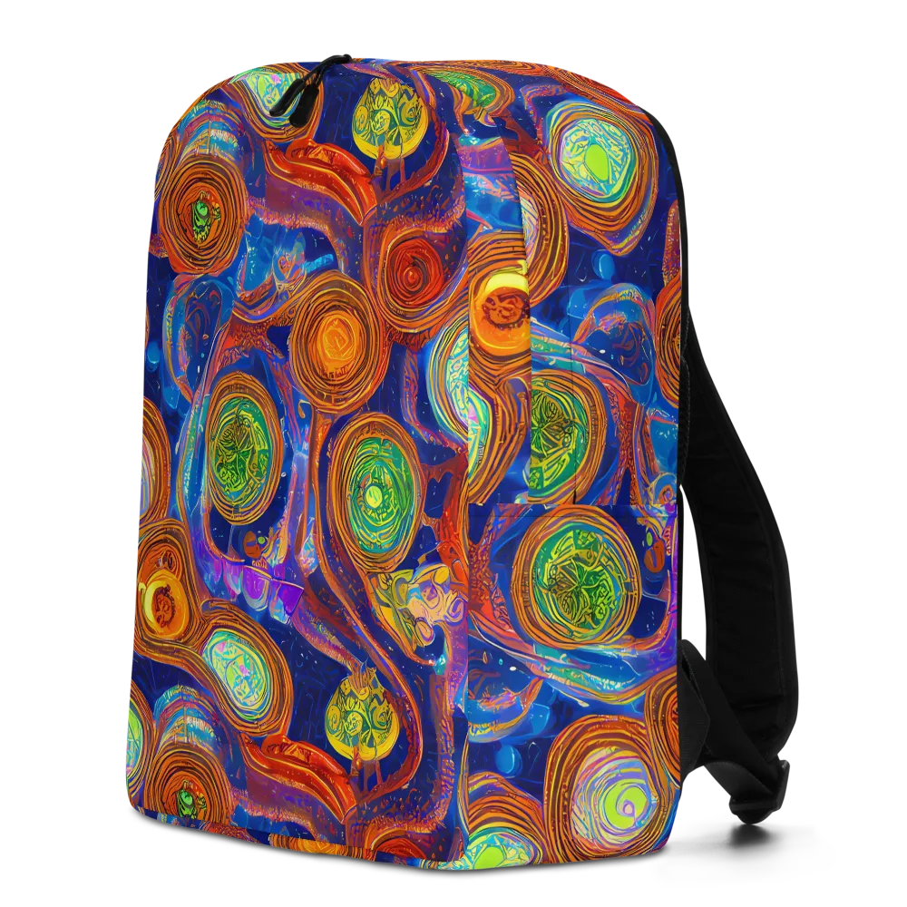 Cobalt Kaleidoscope on Minimalist Backpack — Left