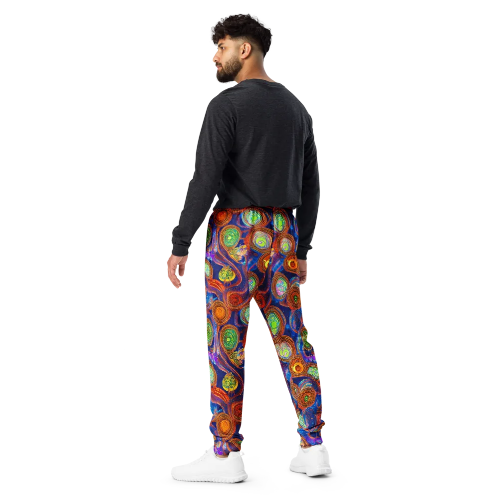 Cobalt Kaleidoscope on Men's Joggers — Back