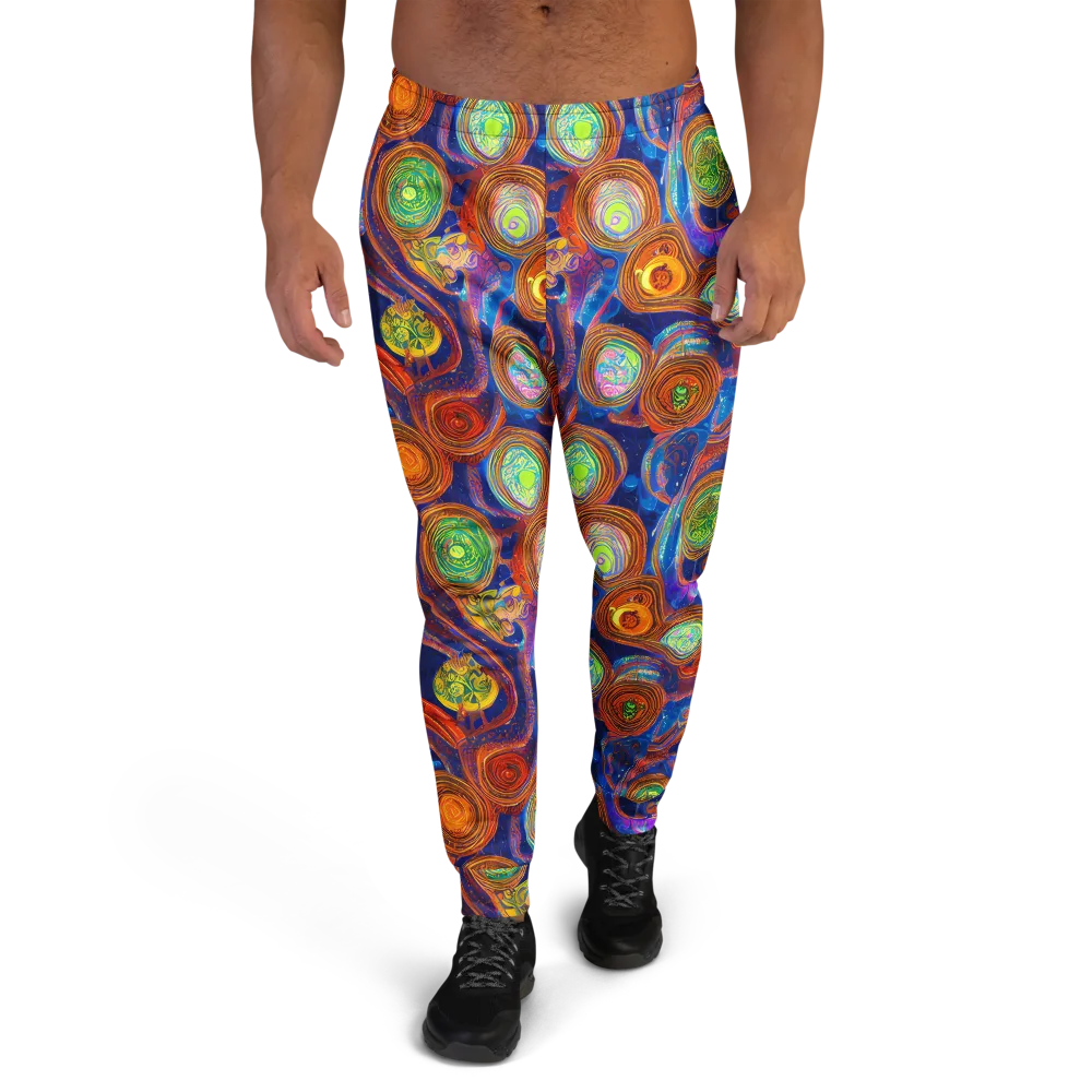 Cobalt Kaleidoscope on Men's Joggers — Front