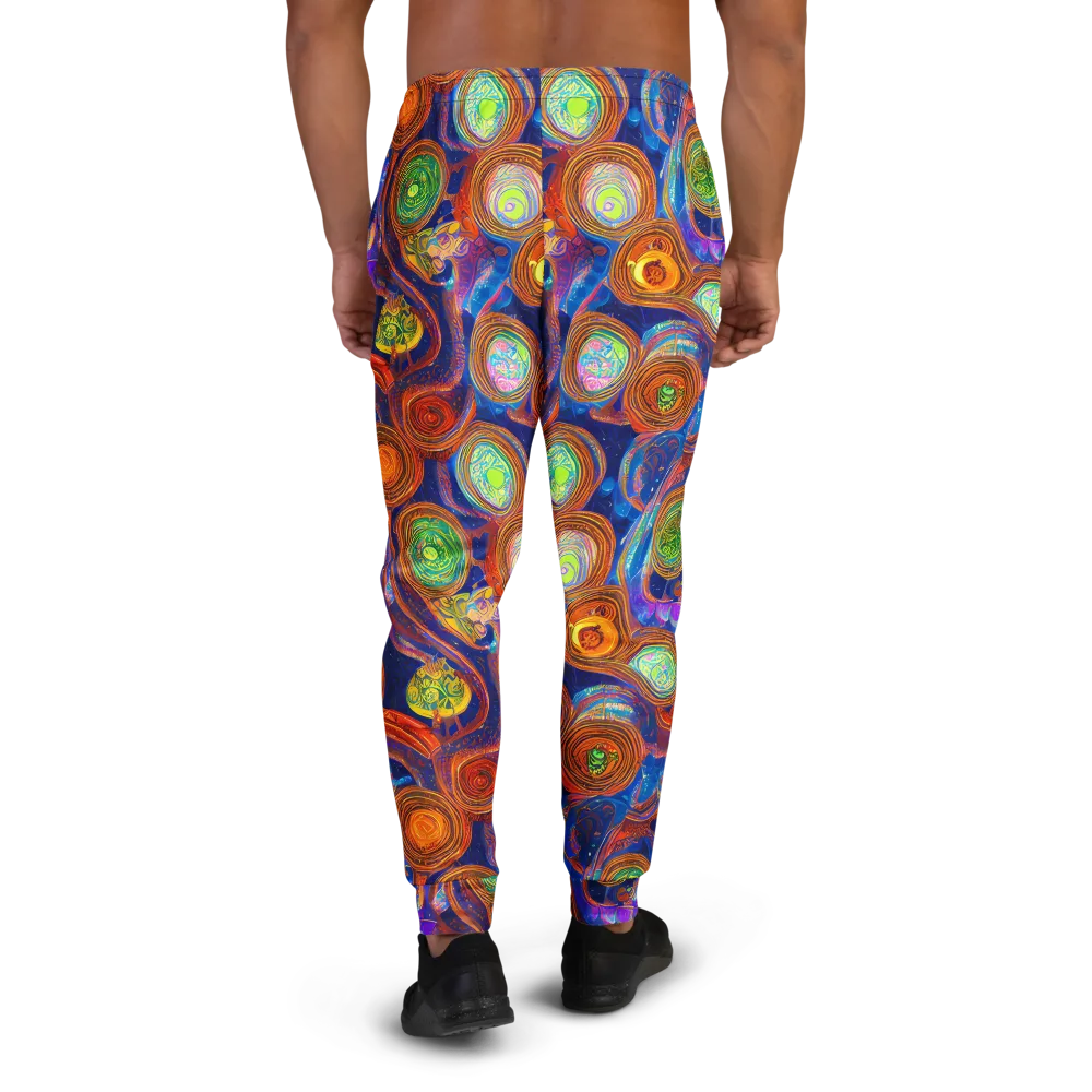 Cobalt Kaleidoscope on Men's Joggers — Back