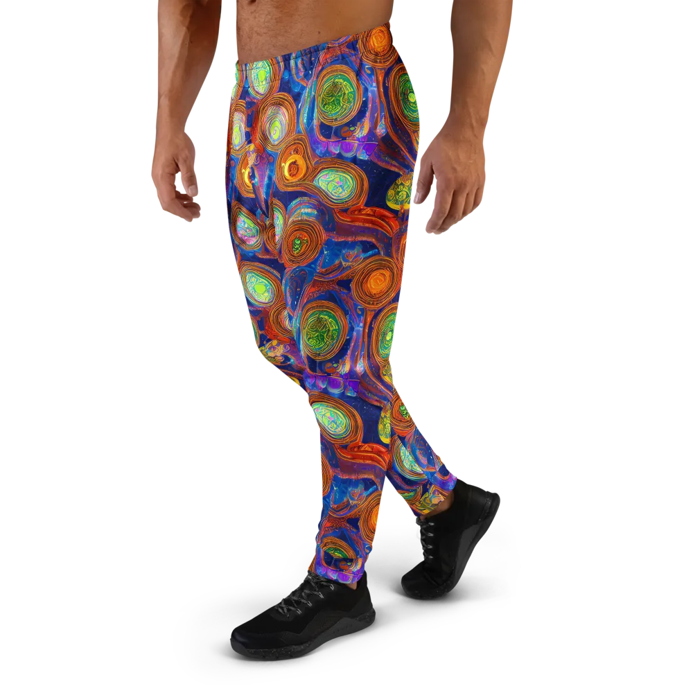 Cobalt Kaleidoscope on Men's Joggers — Left