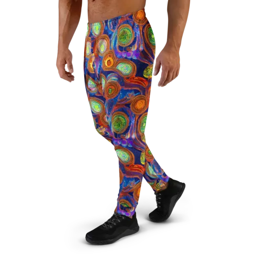 Cobalt Kaleidoscope on a Men's Joggers