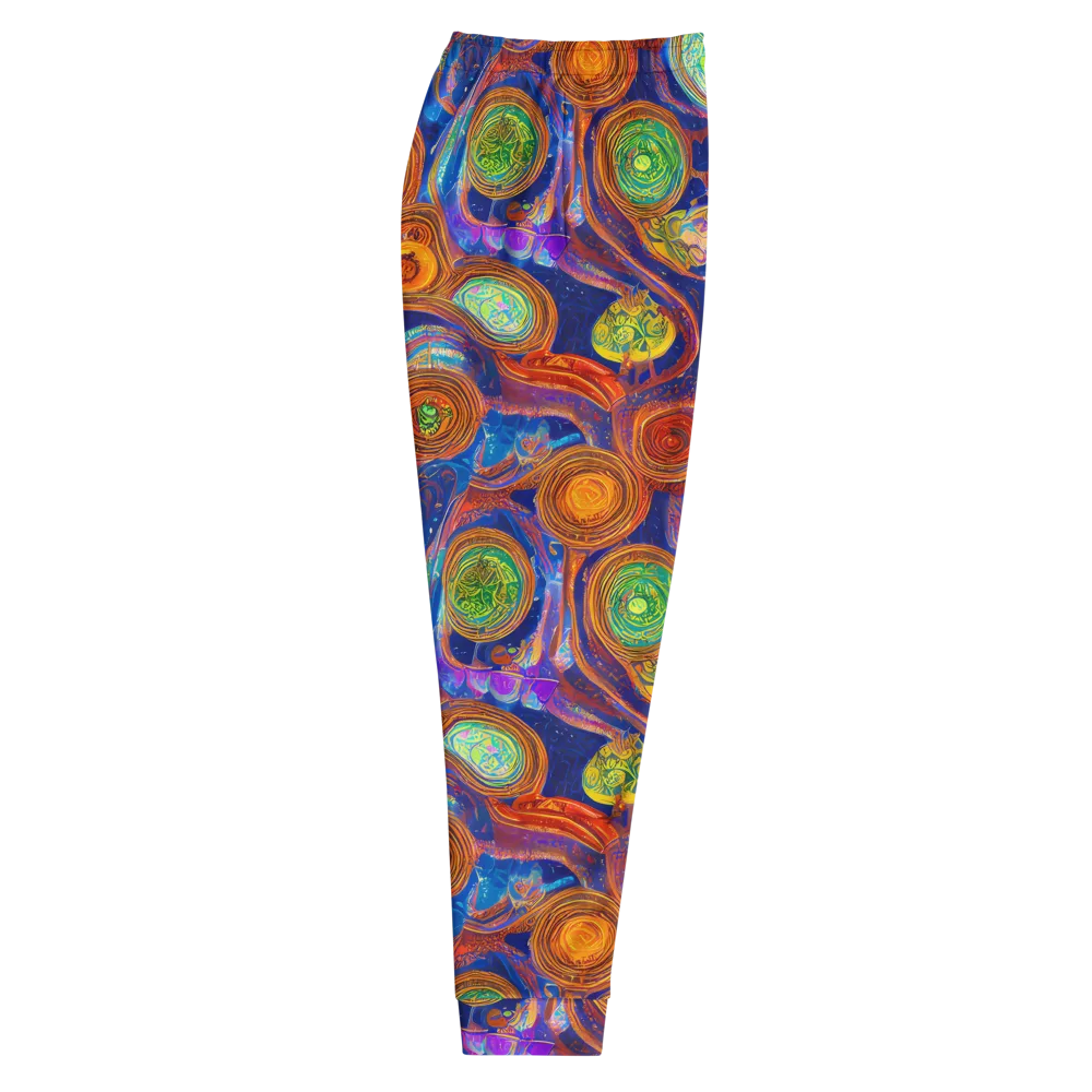 Cobalt Kaleidoscope on Men's Joggers — Right
