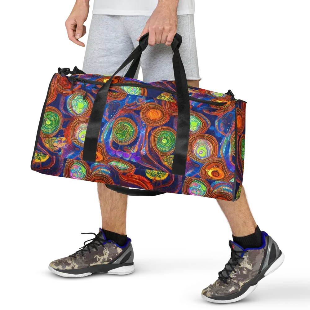 Cobalt Kaleidoscope on Duffle Bag — Front