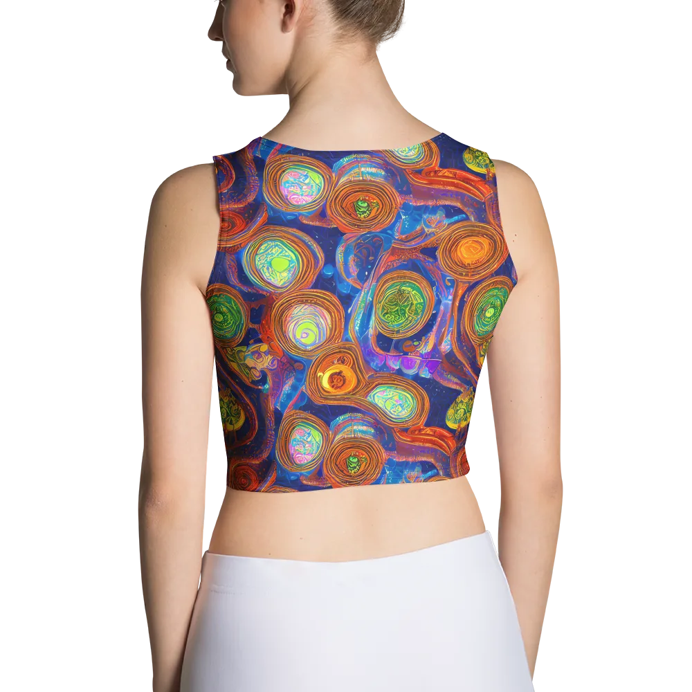 Cobalt Kaleidoscope on Crop Top — Back
