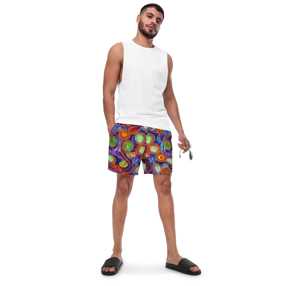 Cobalt Kaleidoscope on Swim Trunks — Front