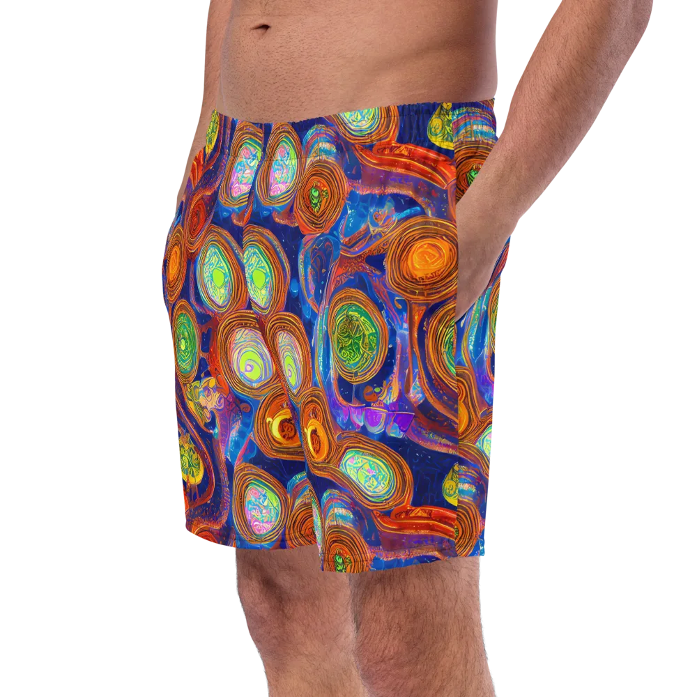 Cobalt Kaleidoscope on Swim Trunks — Left Front