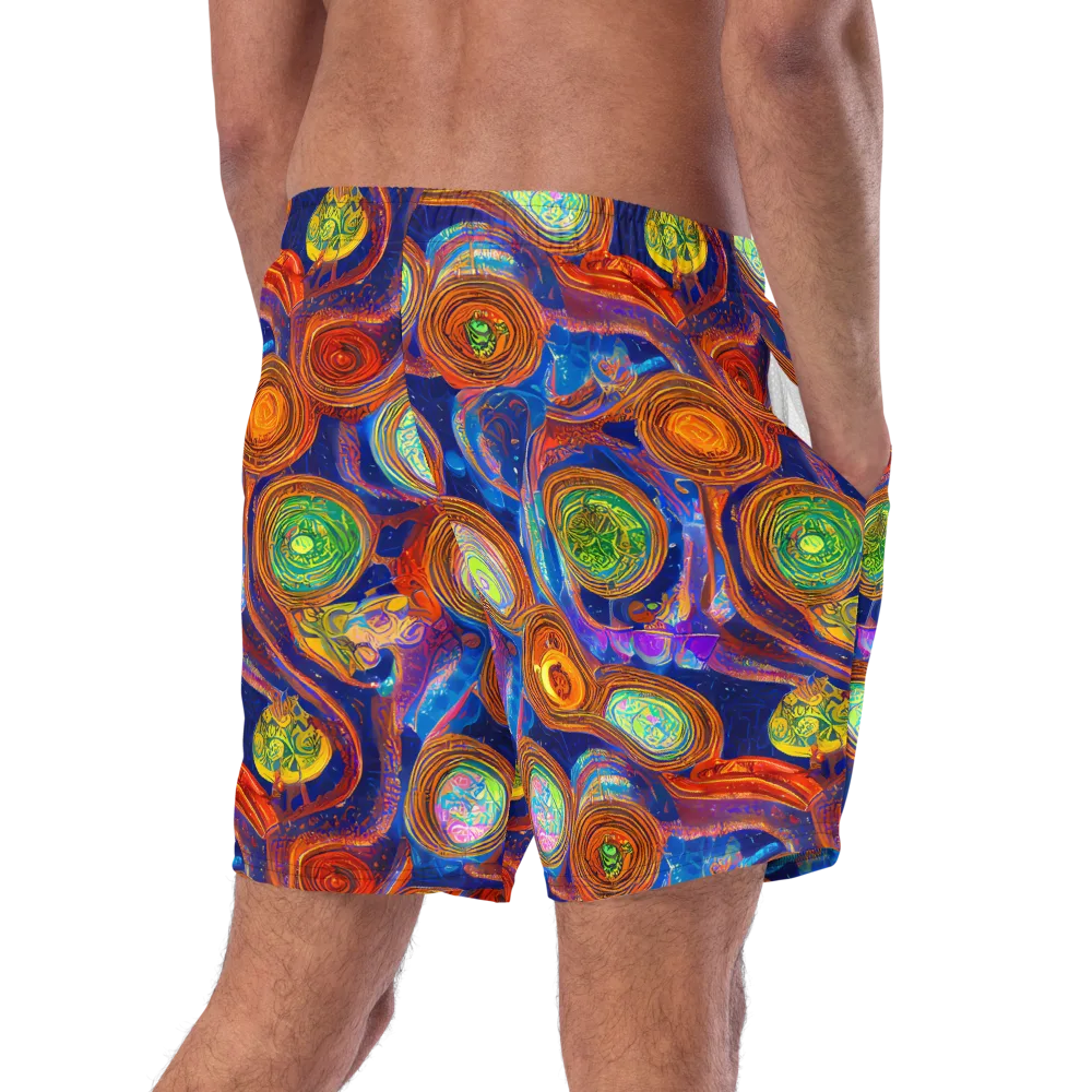 Cobalt Kaleidoscope on Swim Trunks — Right Back