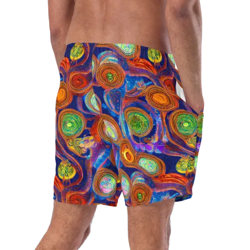 Cobalt Kaleidoscope on a Swim Trunks