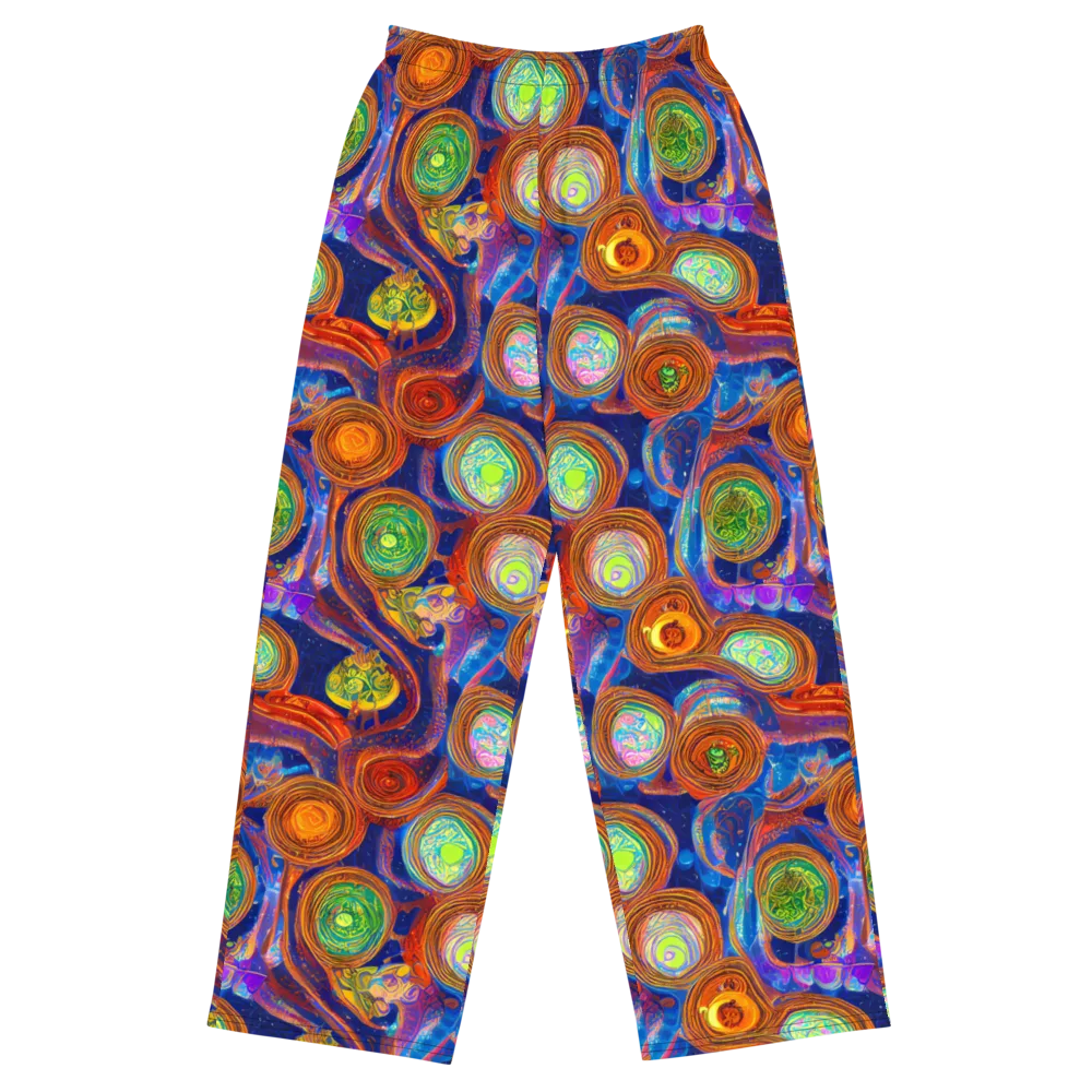 Cobalt Kaleidoscope on Wide-Leg Pants — Front