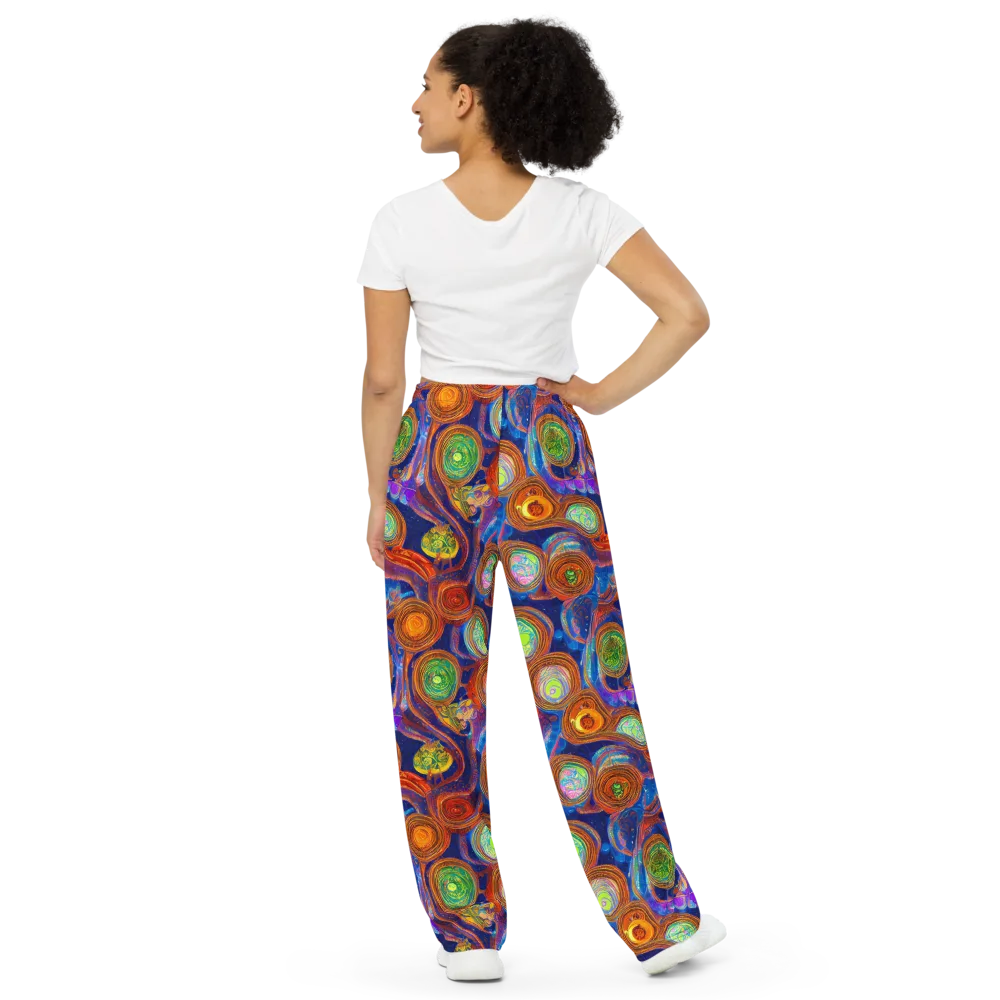 Cobalt Kaleidoscope on Wide-Leg Pants — Back