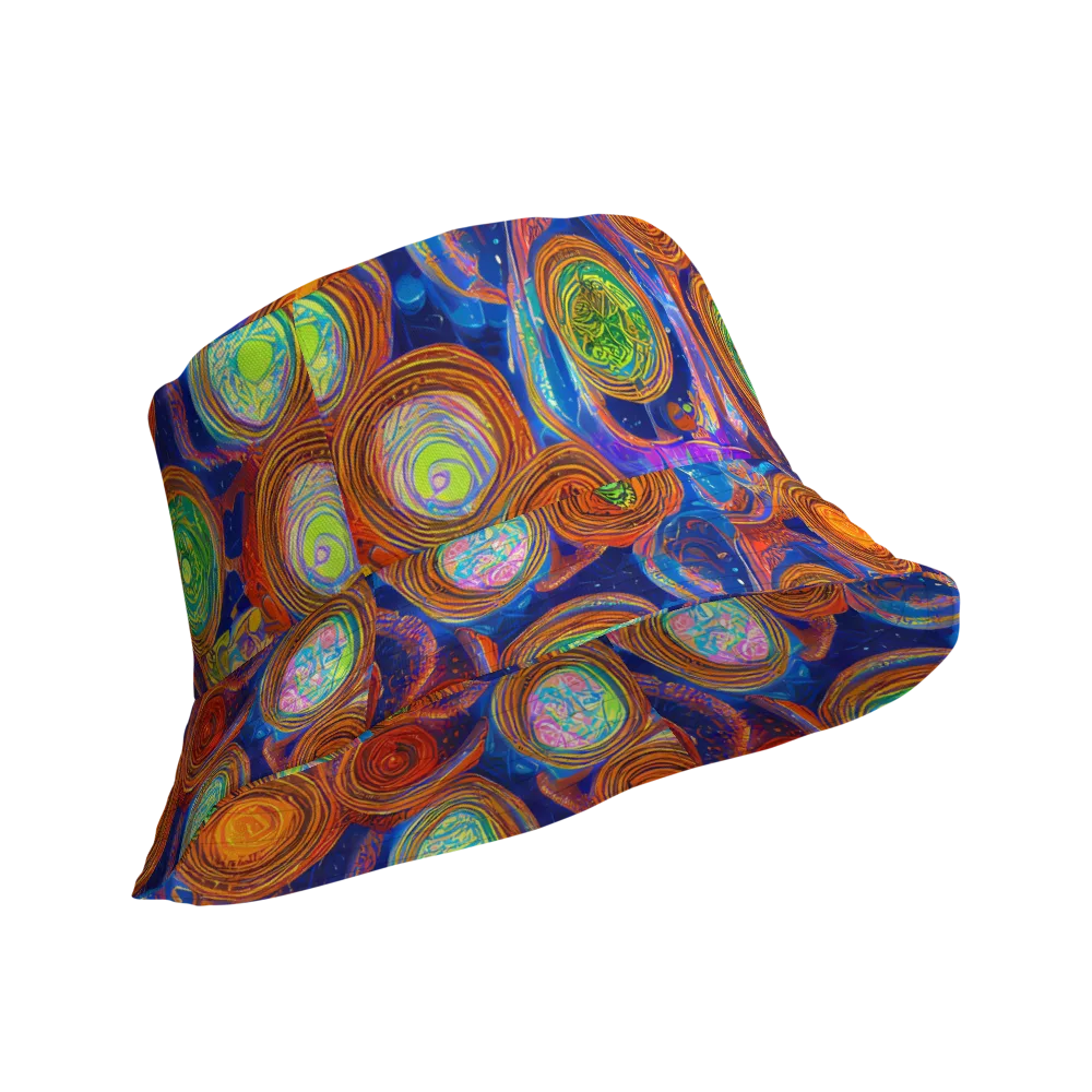 Cobalt Kaleidoscope on Reversible Bucket Hat — Product details Outside