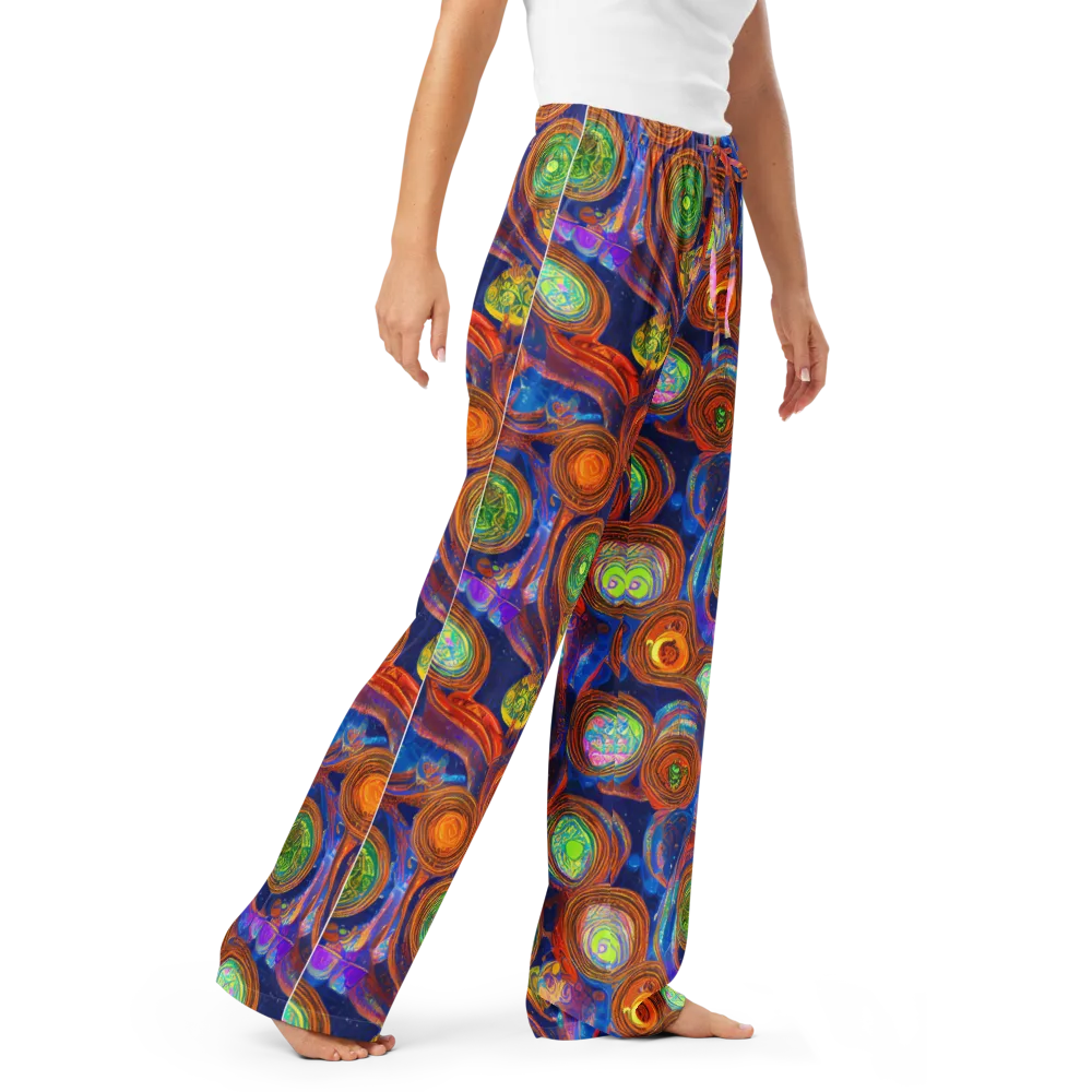 Cobalt Kaleidoscope on Women's Pajama Pants — Right Front