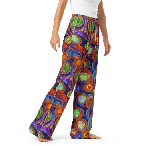 Cobalt Kaleidoscope on a Women's Pajama Pants