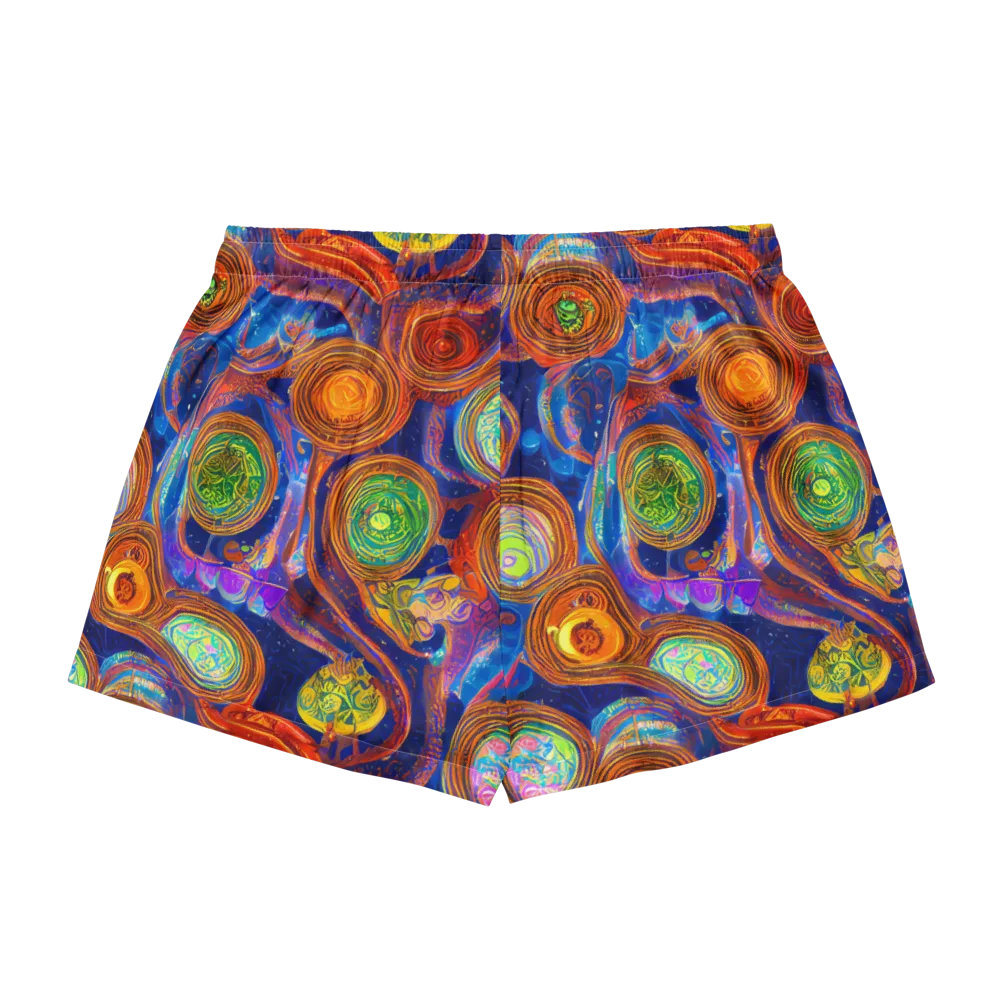 Cobalt Kaleidoscope on Women's Pajama Shorts — Back