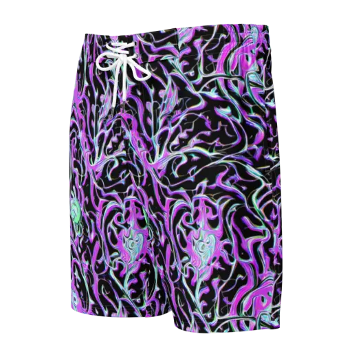 Vivid Distortion on a Men's Board Shorts