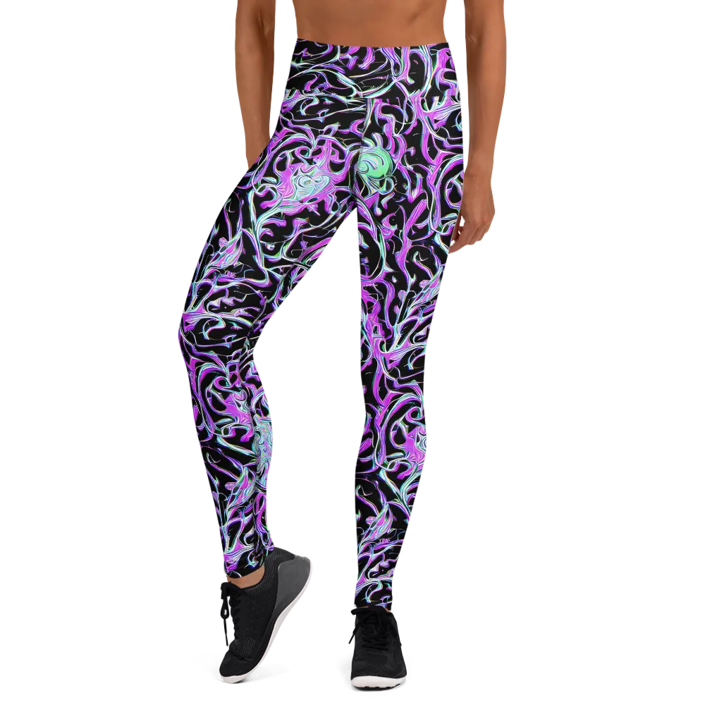 Vivid Distortion on Yoga Leggings — Front