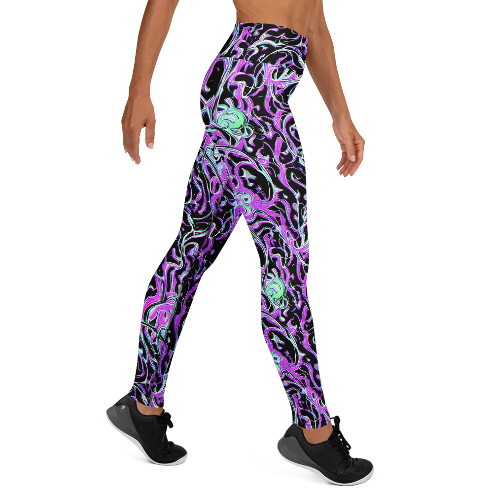 Vivid Distortion on Yoga Leggings — Right