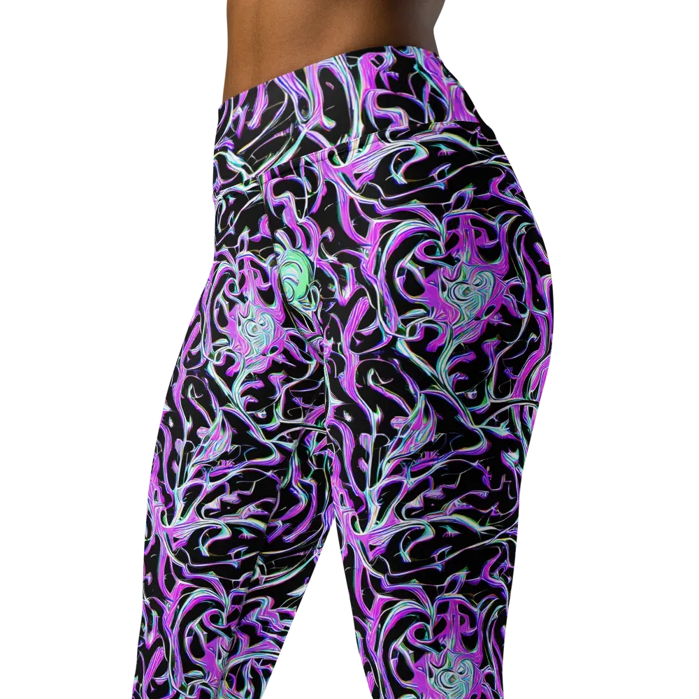 Vivid Distortion on Yoga Leggings — Left Front