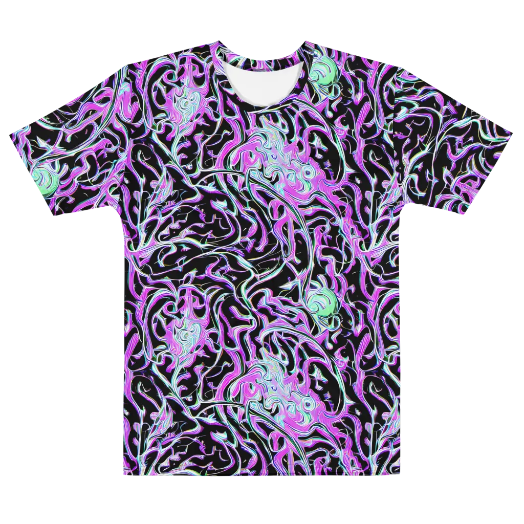Vivid Distortion on Men's Cotton Crew Neck T-Shirt — Front