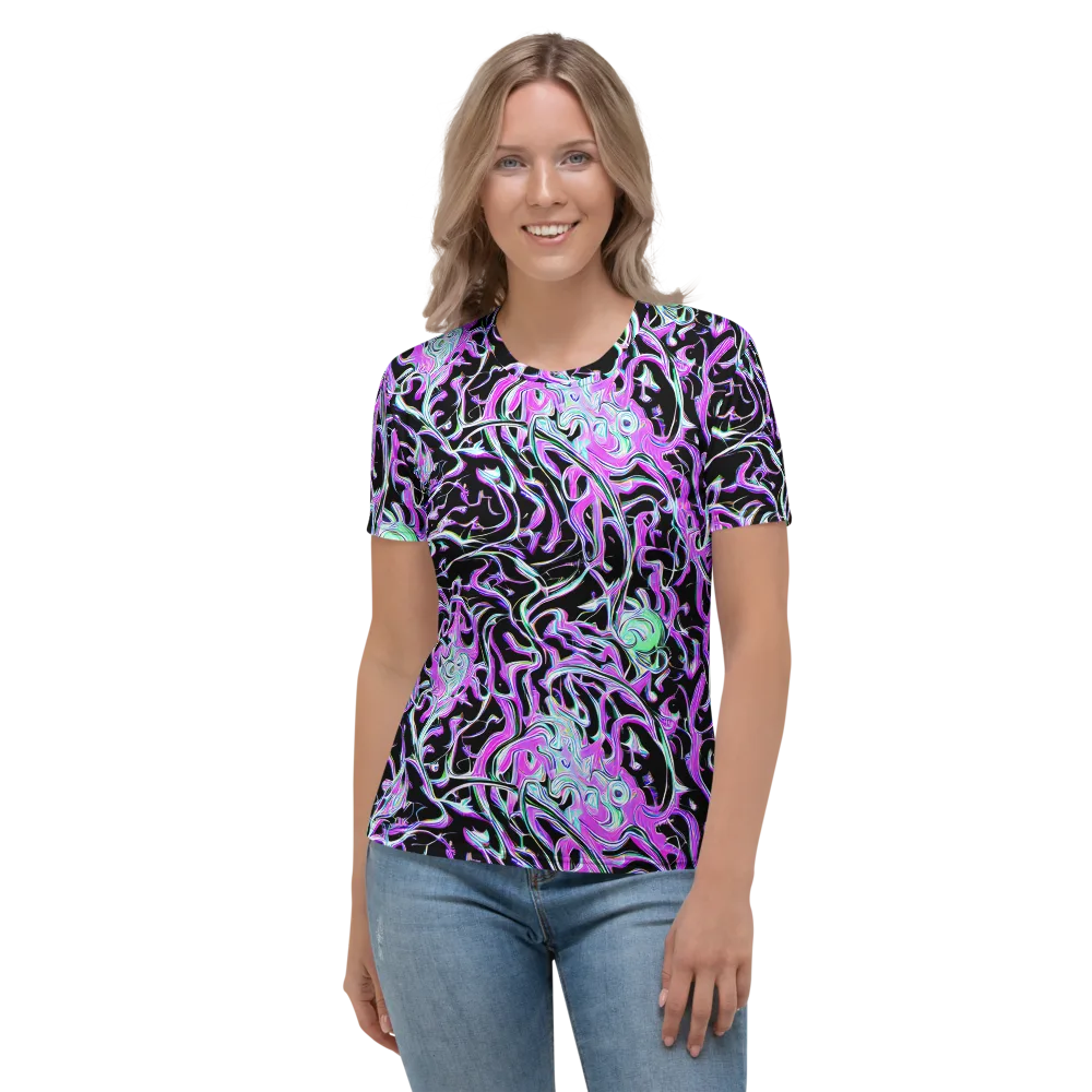 Vivid Distortion on Women's Crew Neck T-Shirt — Front