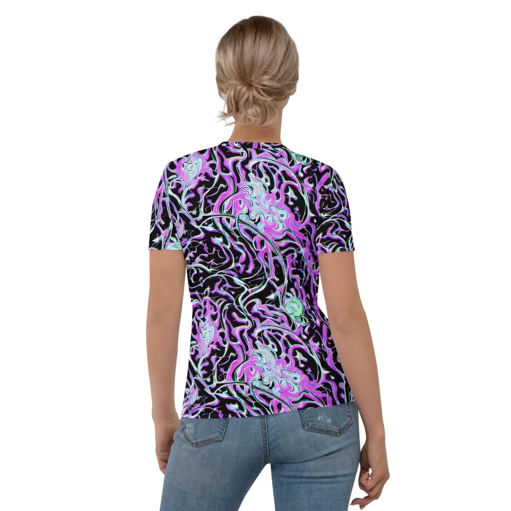 Vivid Distortion on Women's Crew Neck T-Shirt — Back