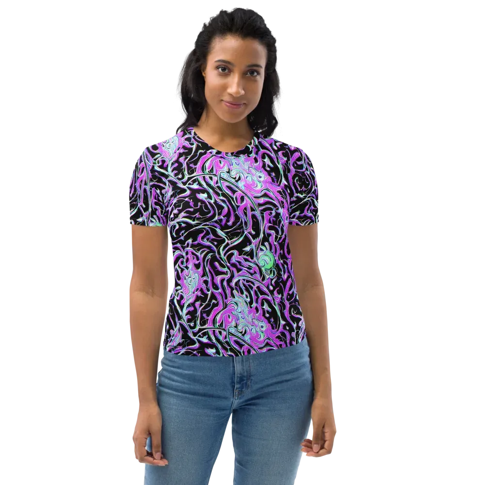 Vivid Distortion on Women's Crew Neck T-Shirt — Front